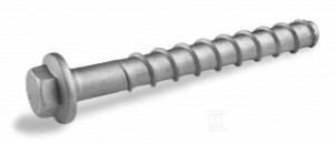 Wkręt do betonu hartowany indukcyjnie, M12 14,9x110 mm, łeb heksagonalny z kołnierzem, ocynk płatkowy, R-HLX