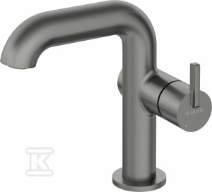 Bateria umywalkowa z prostokątną wylewką Silia, titanium