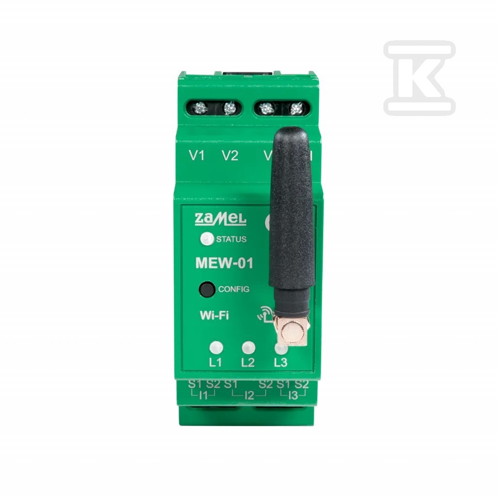 Monitor energii elektrycznej Wi-Fi 3-Fazowy+N Typ: MEW-01