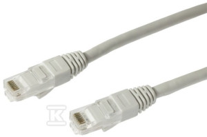 Kabel sieciowy EmiterNet UTP, kategoria 5E PVC, długość 0,5m, kolor szary