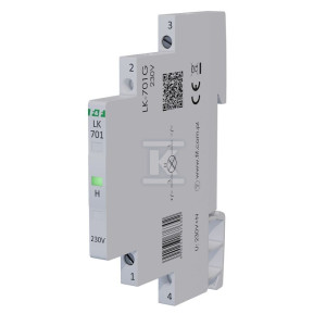 Lampka kontrolna zasilania LK-701G 1/3S 230V 1xLED zielona