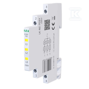 Індикаторна лампа живлення з захистом LK-BZ-703Y 1/3S 3X230V 3xLED ЖОВТА