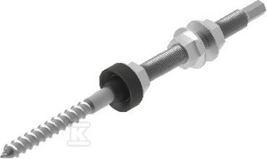 Гвинт з подвійним різьбленням SWDM10x250E (1.4301)
