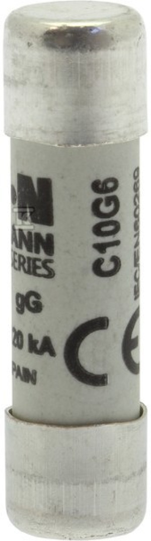 Wkładka cylindryczna 10 x 38 mm 6A GG 500V AC CYLINDRICAL FUSE 10 x 38 6A GG 500V AC
