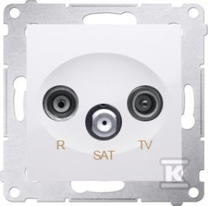 Gniazdo RTV-SAT końcowe/zakończeniowe tłum. RTV 1.0dB SAT 1.0dB, biały Simon54