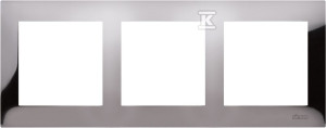 Ramka 3-krotna Metalowa Ciemna Stal - IP20 / IP44, ciemna stal Simon54