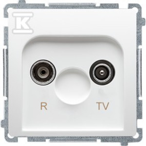 Gniazdo RTV końcowe BMZAR1/1.01/11 Basic moduł biały