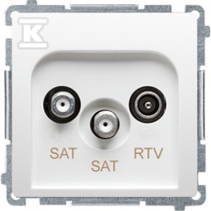 Роз'єм SAT/SAT/РТВ кінцевий BMZAR+SAT3.1-P2.01/11 Basic модуль білий