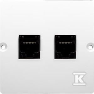 Gniazdo telefoniczne RJ11 podwójne BMTF2.02/11 Basic moduł biały