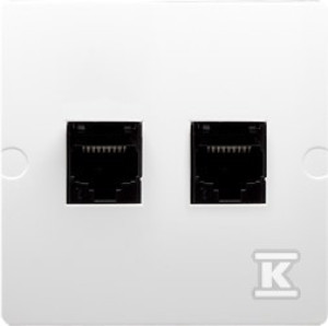 Gniazdo komputerowe RJ45 + telefoniczne RJ11 BMF5T.02/11 Basic moduł biały