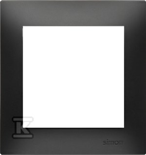 Łącznik schodowy podwójny (moduł) 10AX, 250V~, zaciski śrubowe, czarny mat Simon54 + Ramka 1-krotna PREMIUM IP20 / IP44, czarny mat Simon54