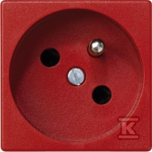 Розетка K45 з заземленням 16A/230V~, швидкоз'ємні клеми, червоний Connect