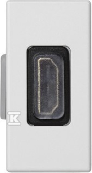 Płytka K45/2 adapter HDMI-HDMI 22,5x45mm + wkład, biały