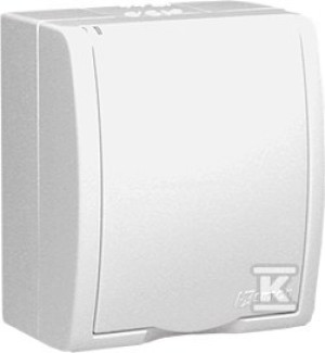 Gniazdo z uziemnieniem 1-krotne n/t IP54 AQGZ1/11 Aquarius biały