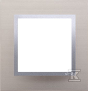 1-стороння рама Nature-Metal, SATIN SHINE, IP20/IP44' ('IP44 - використовуйте ущільнення DUN1), SIMON54 NATURE