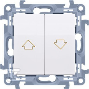Łącznik żaluzjowy (moduł) 10 A, 250 V~, zaciski śrubowe, biały Simon10