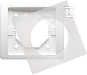 Ramka 1-krotna do wersji bryzgoszczelnej IP44 z uszczelką, biały, BASIC NEOS