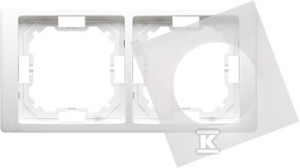 Ramka 2-krotna do wersji bryzgoszczelnej IP44 z kompletem uszczelek, biały, BASIC NEOS