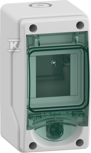 Rozdzielnica natynkowa Mini Mureva (dawna Kaedra) IP65 mMRV-1-3-NT-T drzwi transparentne 1 rząd 3 moduły/rząd