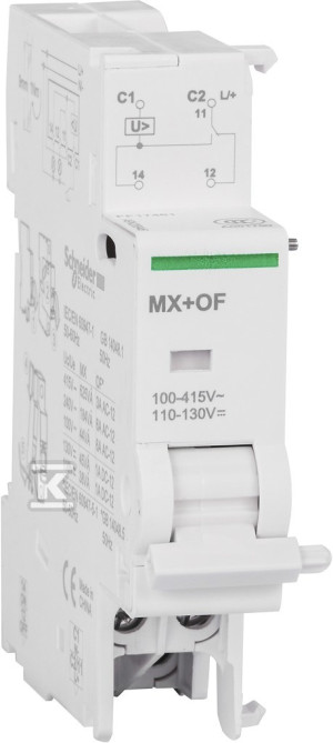 Спусковий пристрій Acti9 зі знімним контактом MX+OF-230/400 1CO 100415 VAC, 110130 VDC