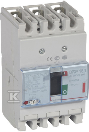 Вимикач потужності з термально-магнітним розчеплювачем DPX3 160 3P 100A 36KA