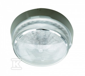 Plafon RONDO 2 E27 100W, IP44, klosz przezroczysty biały