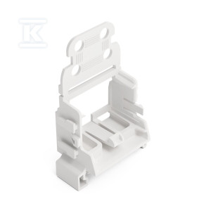 Adapter montażowy z odciążeniem przewodów, do złączek 10-przewodowych, seria 221, 4 mm2, na szynę TS 35, biały