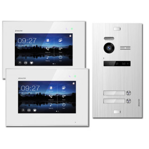 Video Türsprechanlage BALTER EVO 2-Draht BUS mit 2 x 7" Display und 150° für 2-Familienhaus