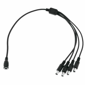 4er Strom Verteiler für cctv Überwachnungskameras 4x Strom Splitter Kabel 12V DC