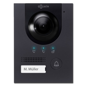 GOLIATH Hybrid IP & 2-Draht Video Türsprechanlage, Türstation, 2MP, IR, 180° diagonal, App, Anthrazit