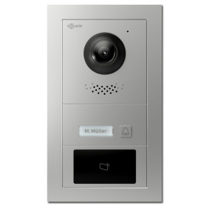 Goliath IP & 2-Draht Video Türsprechanlage Hybrid Außenstation mit Kamera, 1 Klingel, RFID