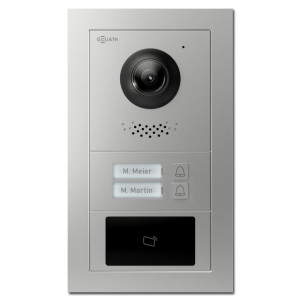 Goliath IP & 2-Draht Video Türsprechanlage Hybrid Außenstation mit Kamera, 2 Klingel, RFID