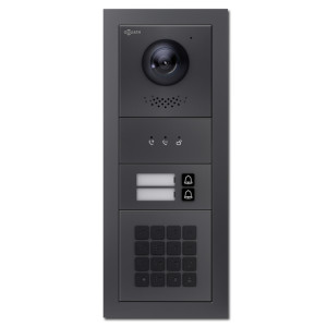 Goliath IP & 2-Draht Video Türsprechanlage Hybrid Außenstation mit Kamera, 2 Klingel, Keypad und Anzeige