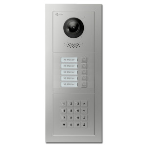 Goliath IP & 2-Draht Video Türsprechanlage Hybrid Außenstation mit Kamera, 5 Klingel, Keypad
