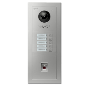Goliath IP & 2-Draht Video Türsprechanlage Hybrid Außenstation mit Kamera, 5 Klingel, Fingerprint