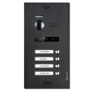 BALTER EVO HD 2-Draht BUS Unterputz Türstation für 4-Familienhaus mit 175° Weitwinkelkamera