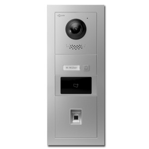 Goliath IP & 2-Draht Video Türsprechanlage Hybrid Außenstation mit Kamera, 1 Klingel, Fingerprint und RFID