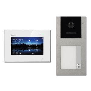 Video Türsprechanlage BALTER EVO 2-Draht BUS Aufputz mit 1 x 7" Display und 120°, RFID für 1-Familienhaus