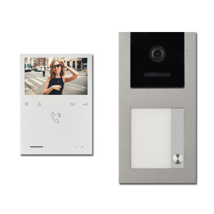Video Türsprechanlage BALTER EVO 2-Draht BUS Aufputz mit 1 x 4,3" Display und 120°, RFID für 1-Familienhaus
