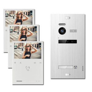 Video Türsprechanlage BALTER EVO 2-Draht BUS mit 3 x 4,3" Display und 150° für 1-Familienhaus