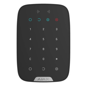 AJAX | Bedienfeld | LED-Statusanzeige | DESFire Kontaktlose Steuerung | Schwarz | KeyPad Plus