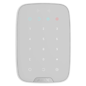 AJAX | Bedienfeld | LED-Statusanzeige | DESFire Kontaktlose Steuerung | Weiß | KeyPad Plus