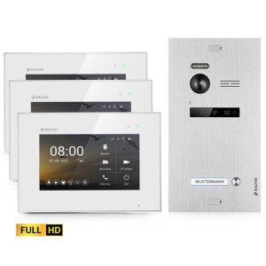 Balter EVO HD Video Türsprechanlage für 1 Familienhaus, 3 x Monitor