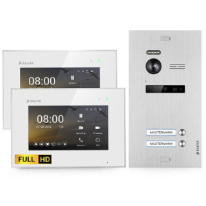 Balter EVO HD Video Türsprechanlage für 2 Familienhaus, 2 x Monitor