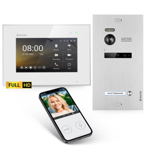 Balter EVO HD Video Türsprechanlage für 1 Familienhaus, 1 x Monitor, App, WLAN