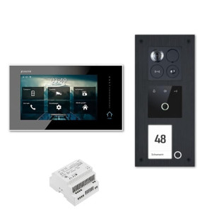Balter ERA Türsprechanlage | WLAN | RFID | Fingerprint | 2-Draht BUS für 1-Familienhaus | 1 x 7" HD Touchscreen-Monitor | Hauptstromverteiler