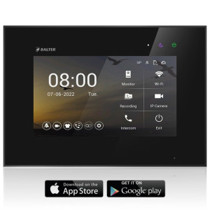 Balter EVO HD Videostation mit WLAN-Funktion, 7" Touchscreen, 2-Draht-BUS, Schwarz