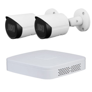 Goliath IP Videoüberwachung | 2x4MP | Starlight | 2,8mm | 30m IR | 4 Kanal NVR Rekorder | SMD+ | IVS