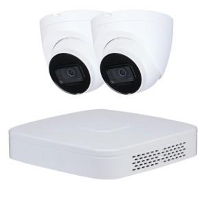 Goliath IP Videoüberwachung | 2x8MP | Starlight | 2,8mm | WDR | 30m IR | 4 Kanal NVR Rekorder | SMD+ | IVS