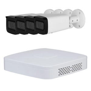 Goliath IP Videoüberwachung | 4x8MP | Starlight | 2,7mm | WDR | 60m IR | 4 Kanal NVR Rekorder | SMD+ | IVS